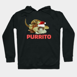 Funny Purrito Cat In Burrito Mexican Food Hoodie